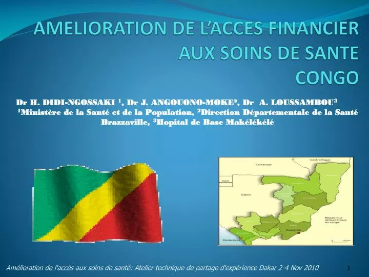 amelioration de l acces financier aux soins de sante congo