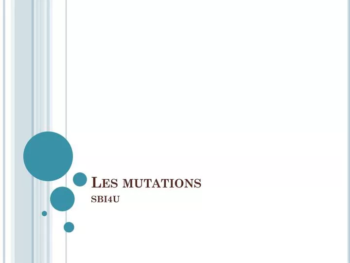 les mutations