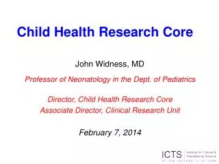 Child Health Research Core