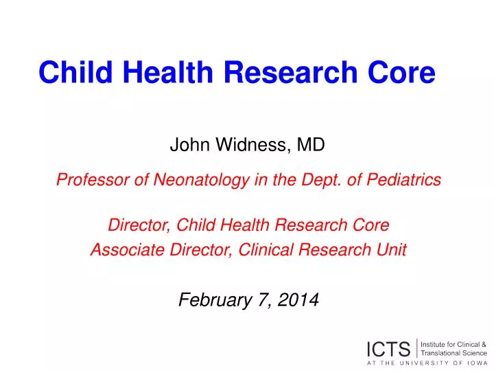 child health research core