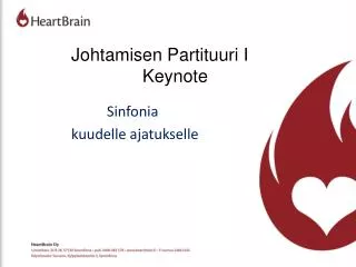 johtamisen partituuri i keynote