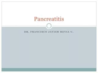 Pancreatitis