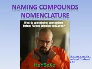 Naming Compounds Nomenclature