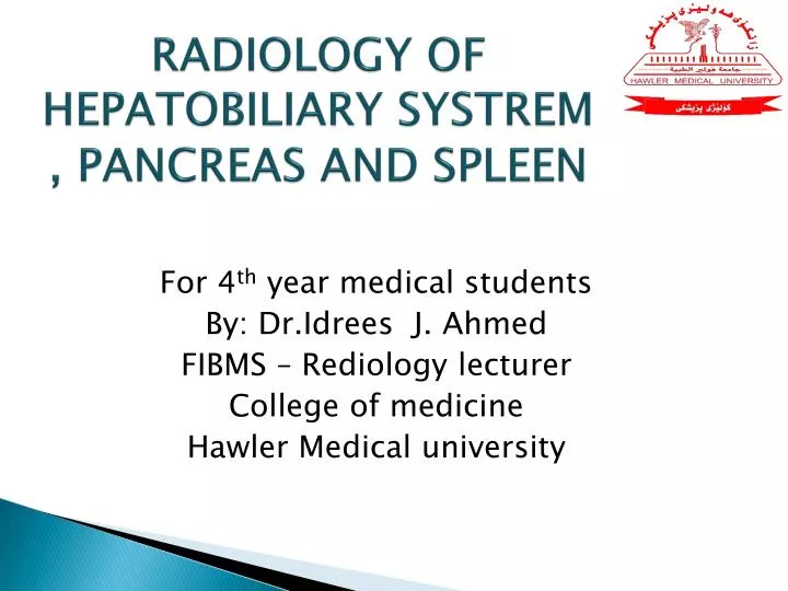 radiology of hepatobiliary systrem pancreas and spleen