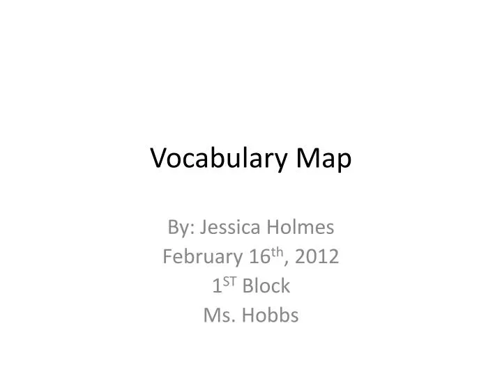 vocabulary map