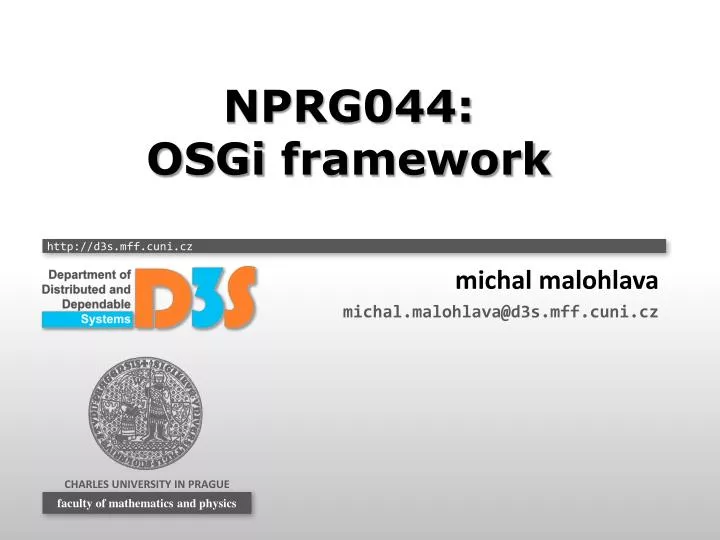 nprg044 osgi framework