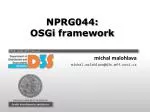 NPRG044: OSGi framework - slide 1
