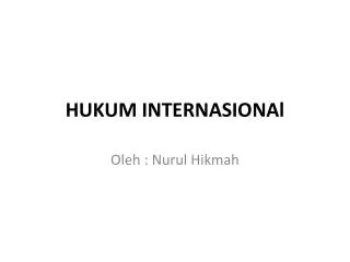 hukum internasional