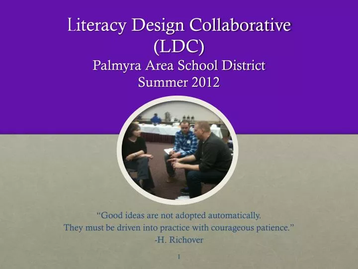 l iteracy design collaborative ldc palmyra area school district summer 2012