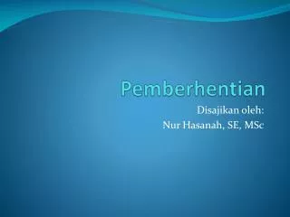 pemberhentian