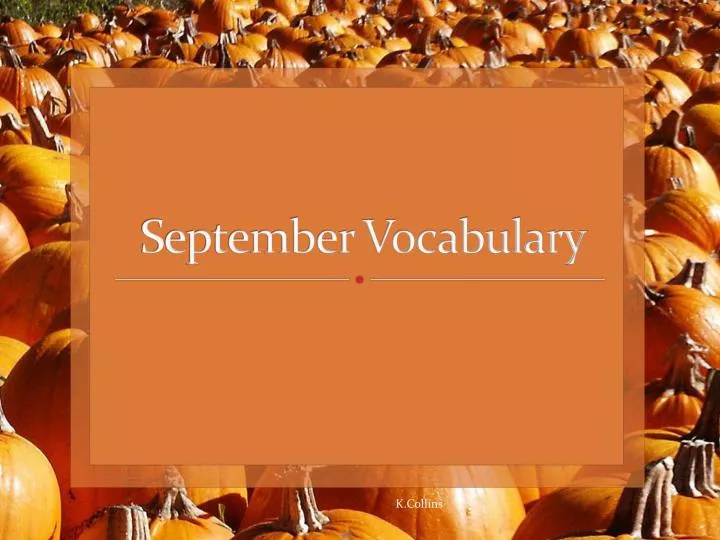 september vocabulary