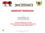HAKEKAT MANUSIA - slide 1