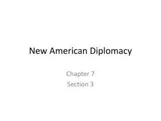 New American Diplomacy