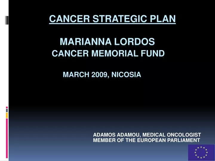 cancer strategic plan marianna lordos cancer memorial fund march 2009 nicosia