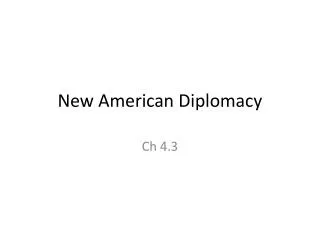 New American Diplomacy