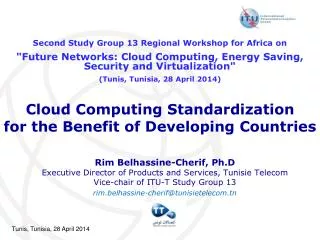 cloud computing standardization for the benefit of developing countries