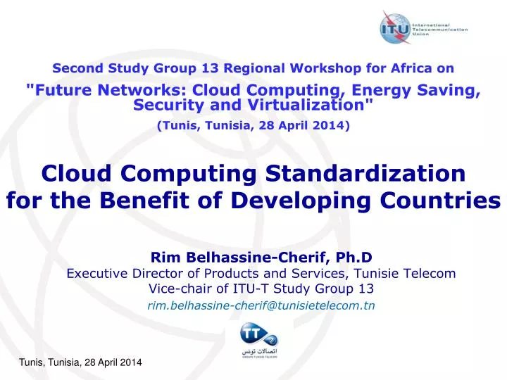 cloud computing standardization for the benefit of developing countries
