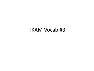 TKAM Vocab #3