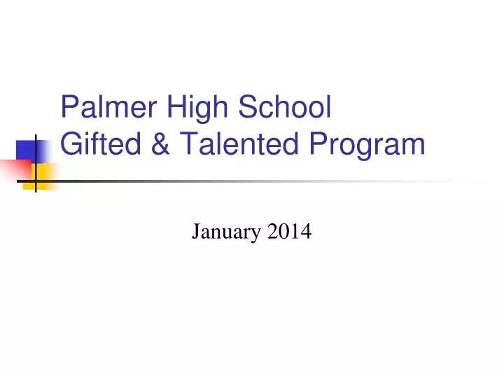 palmer high school gifted talented program