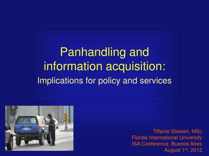 panhandling and information acquisition
