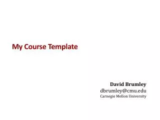 My Course Template