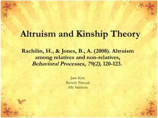 Altruism and Kinship Theory