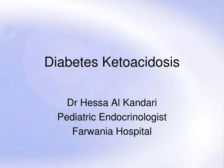 diabetes ketoacidosis