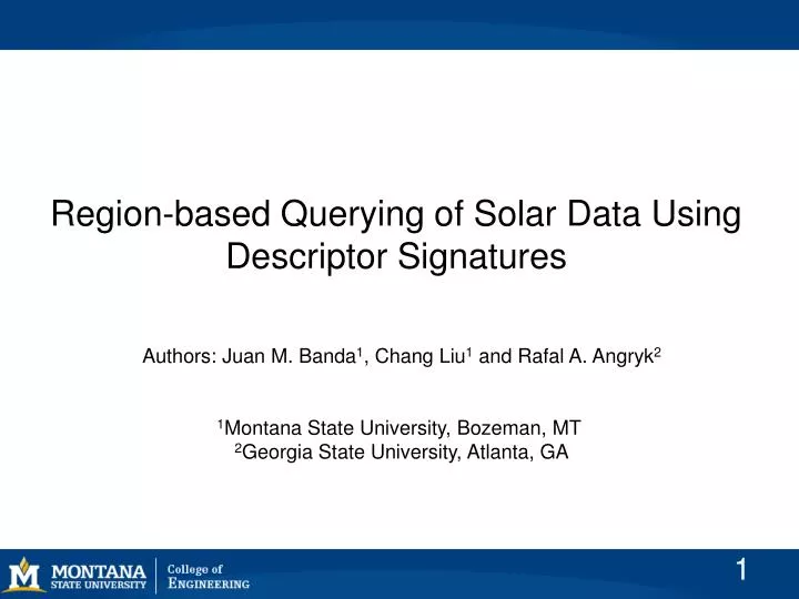 region based querying of solar data using descriptor signatures