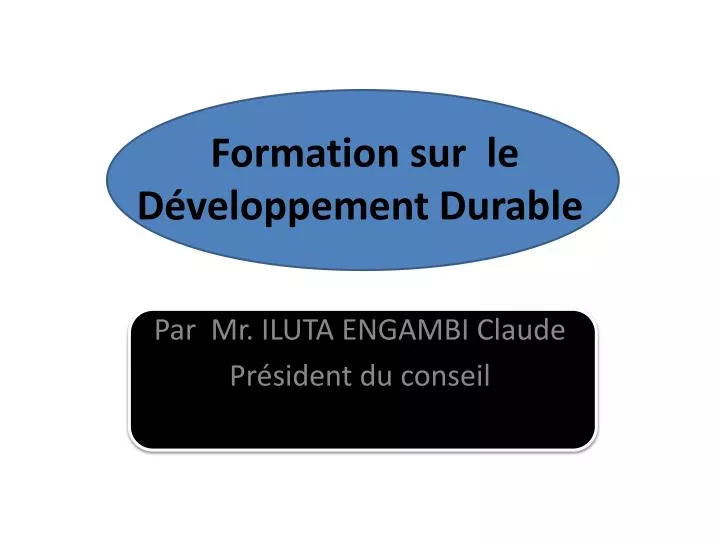 f ormation sur le d veloppement durable