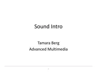 Sound Intro
