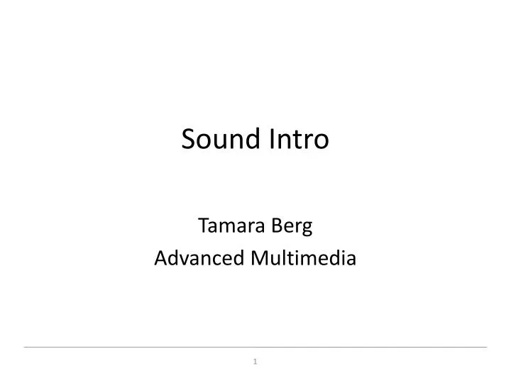 sound intro