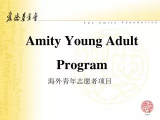 Amity Young Adult Program