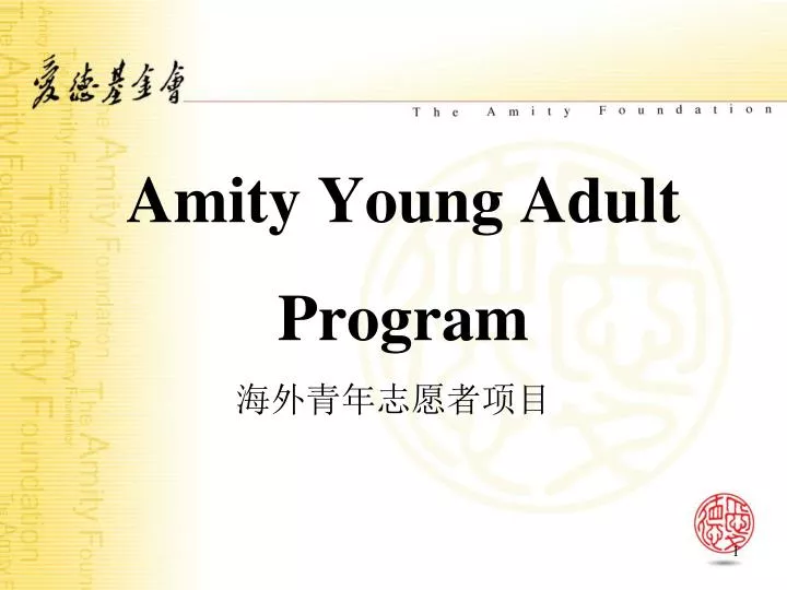 amity young adult program