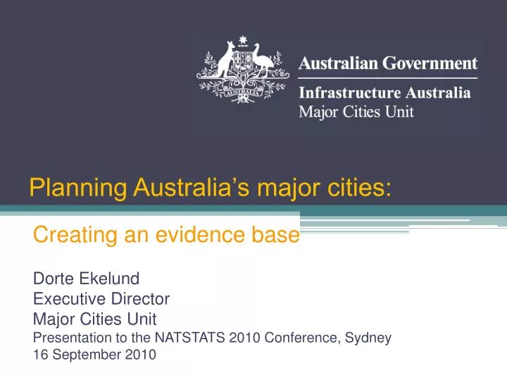 planning australia s major cities