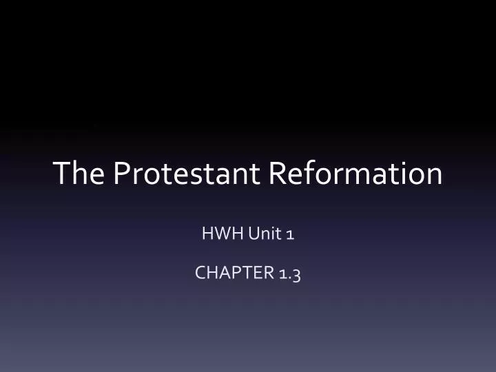 the protestant reformation