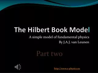 The Hilbert Book Mode l