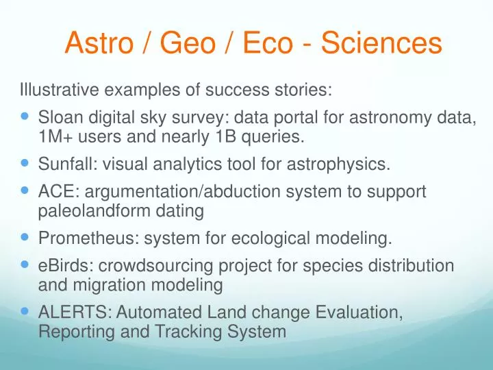 astro geo eco sciences