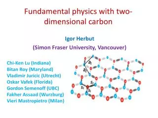 Fundamental physics with two-dimensional carbon