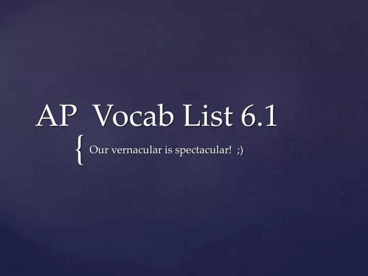 ap vocab list 6 1