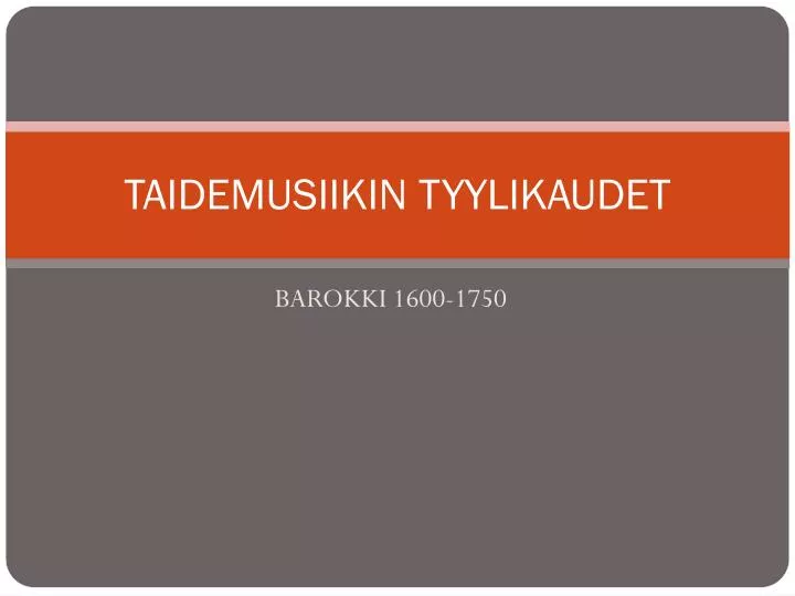 taidemusiikin tyylikaudet