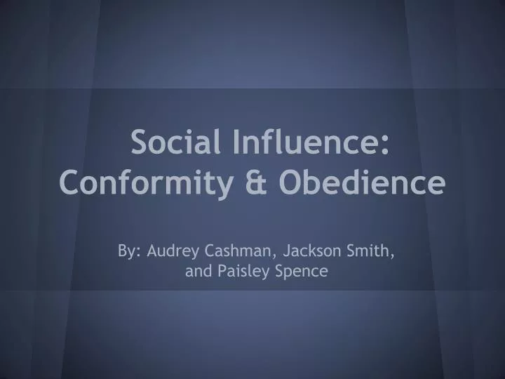social influence conformity obedience