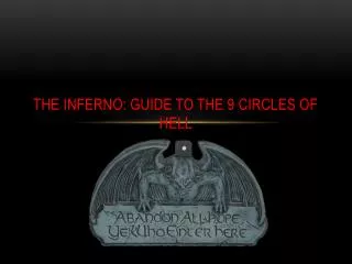 The inferno: Guide to the 9 circles of hell