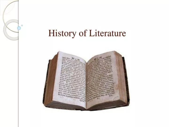 history of literature