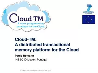 Cloud- TM: A distributed transactional memory platform for the Cloud