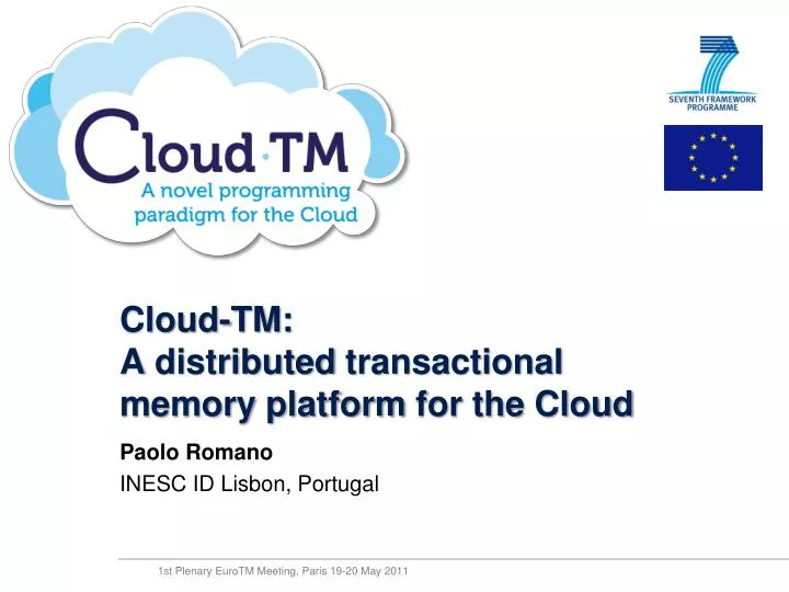 cloud tm a distributed transactional memory platform for the cloud