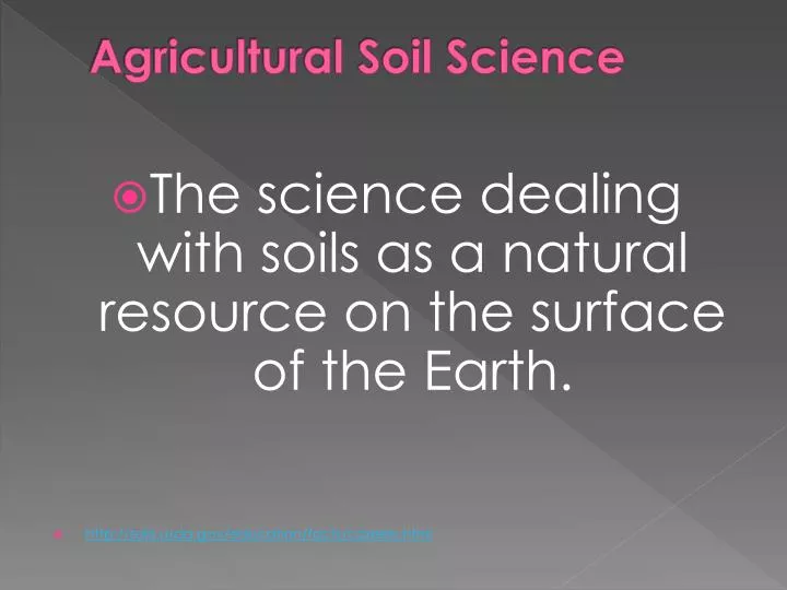 agricultural soil science