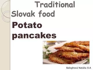 Traditional Slovak food