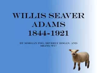 Willis Seaver Adams 1844-1921