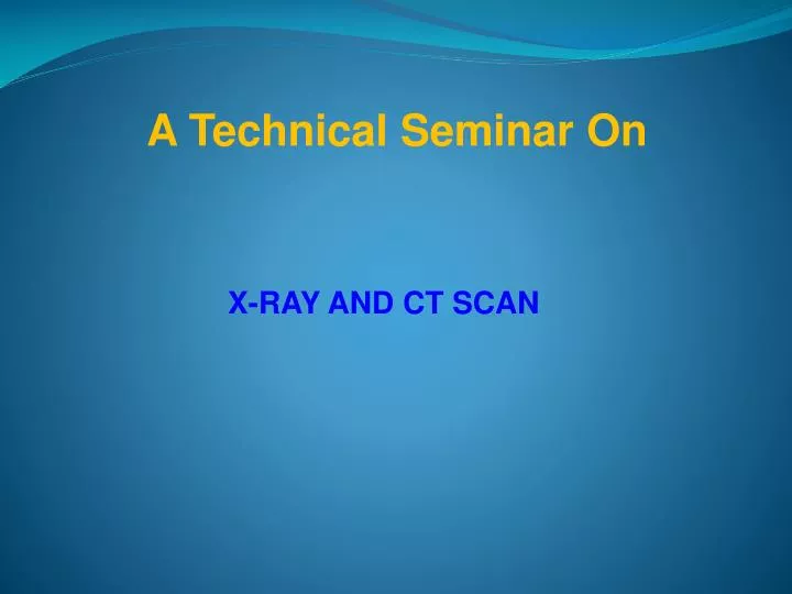 x ray and ct scan