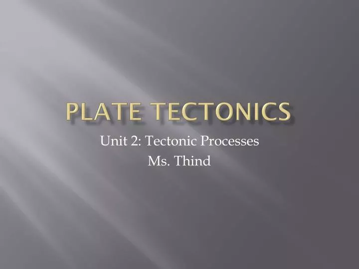 plate tectonics